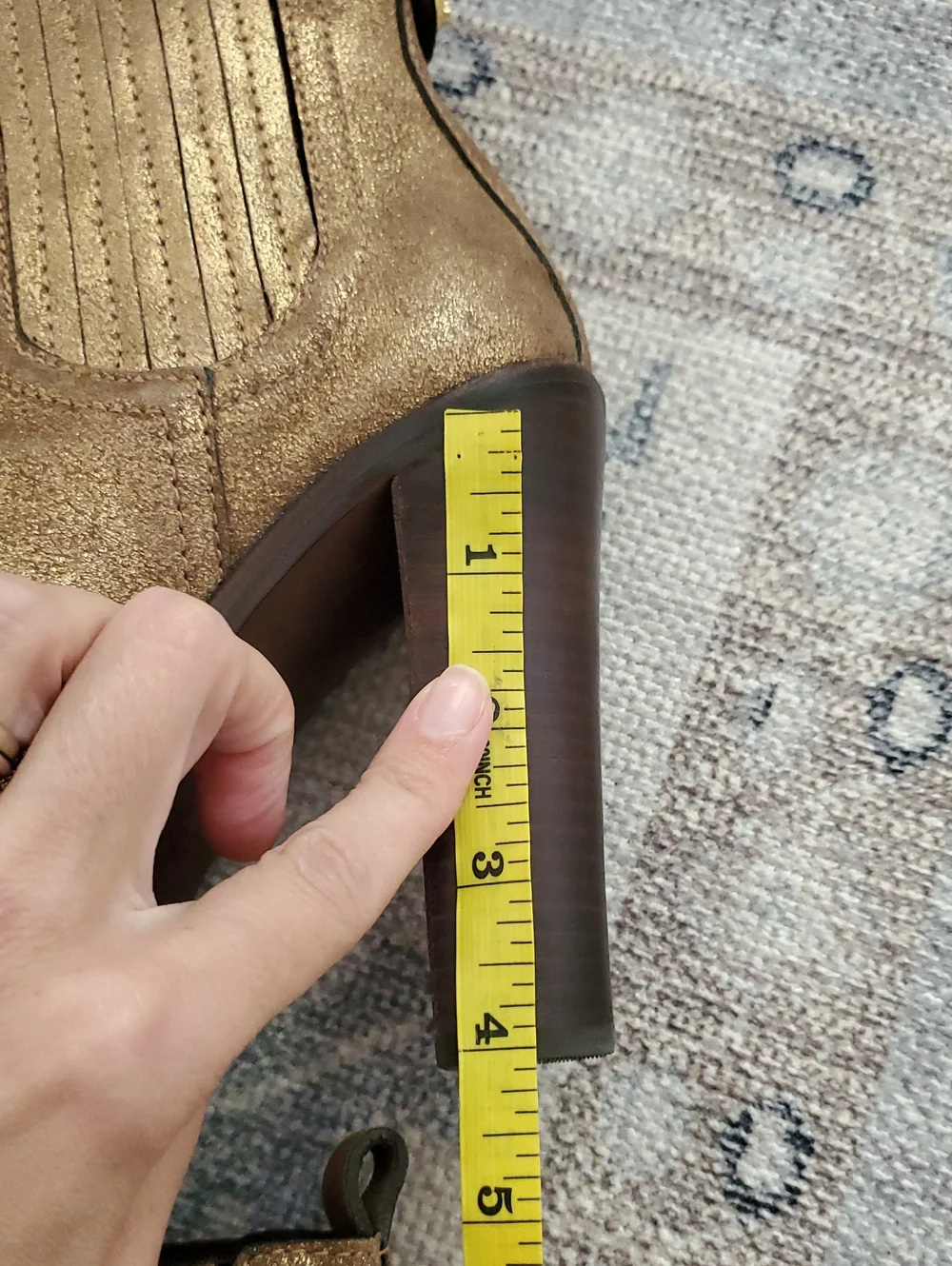 Tory Burch Troy Powder Suede Bronze Boots and Box Sz7